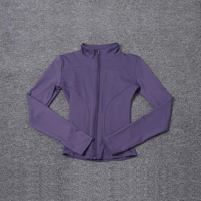Women's Long Sleeve Sport Jacket - Workout Coat for Gym Training and Yoga Sportswear