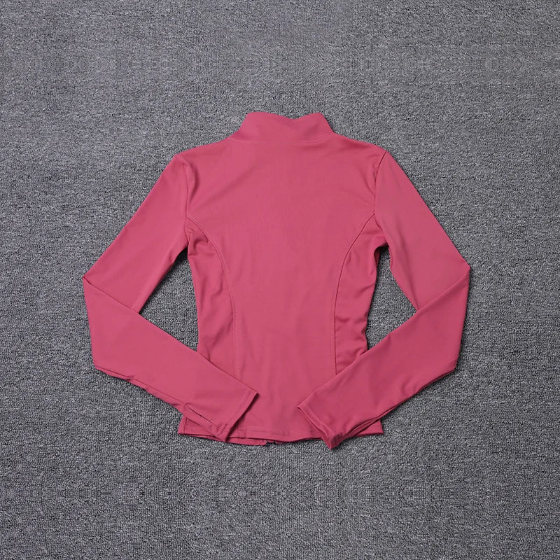 Women's Long Sleeve Sport Jacket - Workout Coat for Gym Training and Yoga Sportswear
