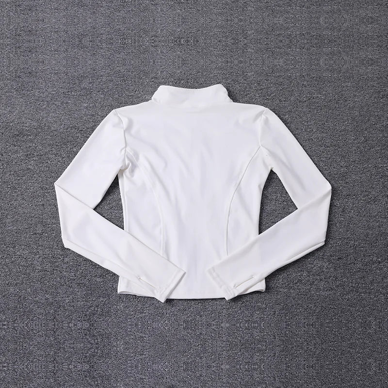 Women's Long Sleeve Sport Jacket - Workout Coat for Gym Training and Yoga Sportswear
