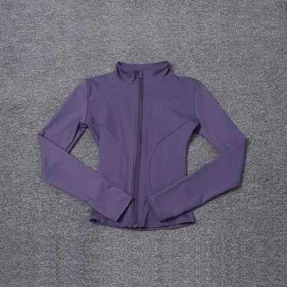 Women's Long Sleeve Sport Jacket - Workout Coat for Gym Training and Yoga Sportswear