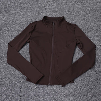 Women's Long Sleeve Sport Jacket - Workout Coat for Gym Training and Yoga Sportswear