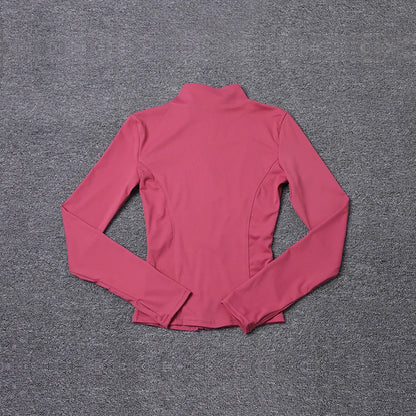 Women's Long Sleeve Sport Jacket - Workout Coat for Gym Training and Yoga Sportswear