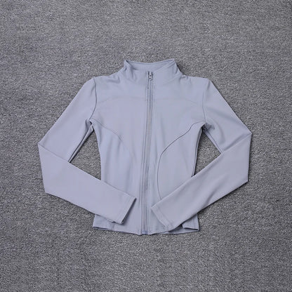 Women's Long Sleeve Sport Jacket - Workout Coat for Gym Training and Yoga Sportswear