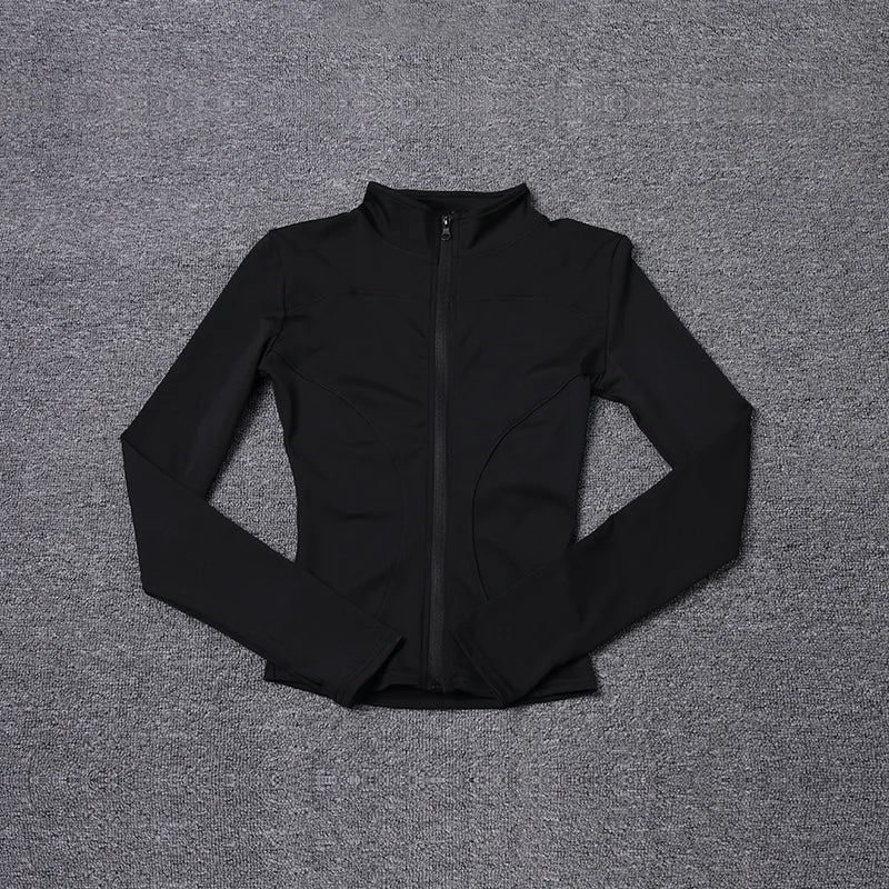 Women's Long Sleeve Sport Jacket - Workout Coat for Gym Training and Yoga Sportswear