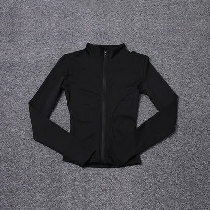 Women's Long Sleeve Sport Jacket - Workout Coat for Gym Training and Yoga Sportswear