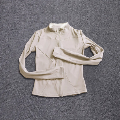 Women's Long Sleeve Sport Jacket - Workout Coat for Gym Training and Yoga Sportswear