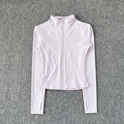 Women's Long Sleeve Sport Jacket - Workout Coat for Gym Training and Yoga Sportswear