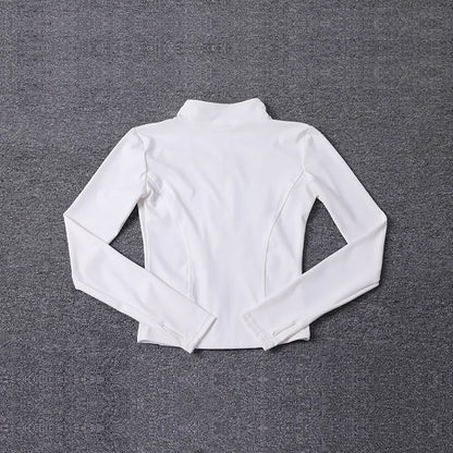 Women's Long Sleeve Sport Jacket - Workout Coat for Gym Training and Yoga Sportswear